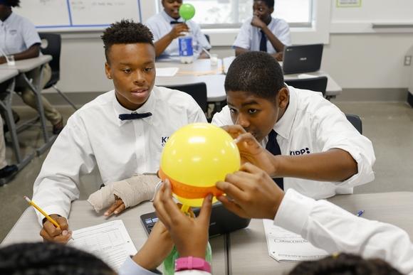 KIPP Columbus high school students in science class