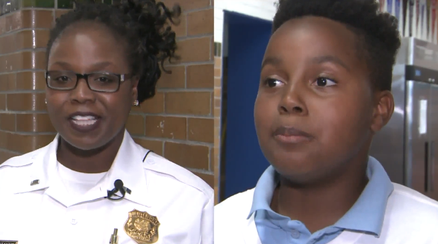 KIPP student and St. Louis Police Officer discuss their friendship