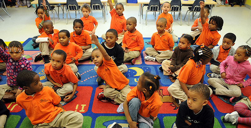 Pre-kindergarten children at public charter school.