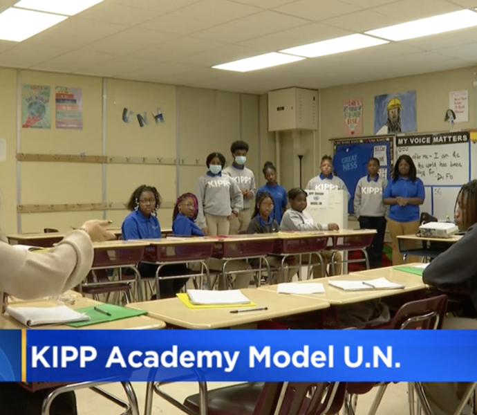 KIPP Academy Model UN Team practice debate